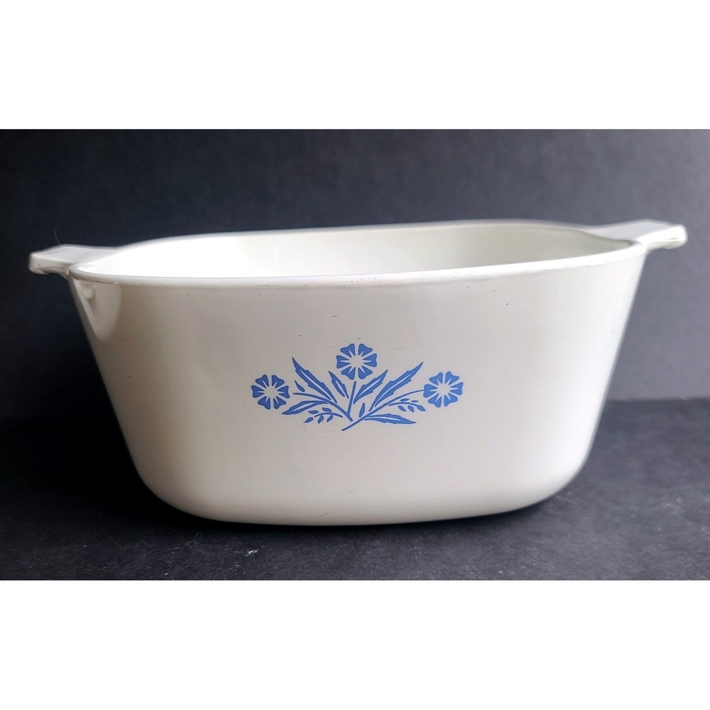 Corning Ware Blue Cornflower 2.5 Qt Casserole Dish Vintage Bakeware NO LID